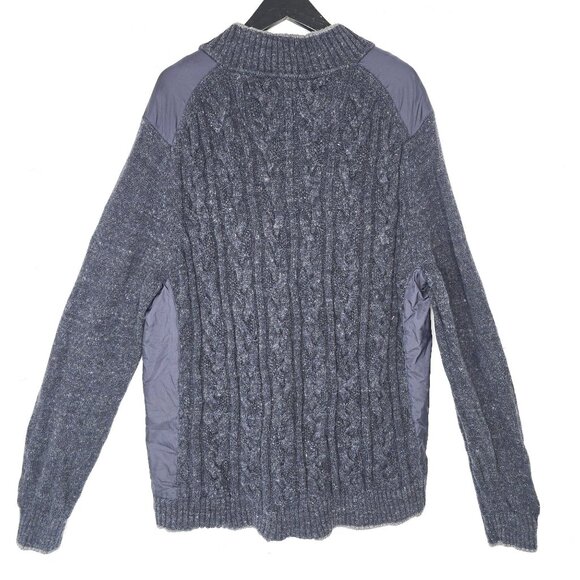 Tommy Bahama Men's Sz XL Cardigan Wool Cotton Cable Chunky Knit Full Zip Fisherm - Picture 6 of 9